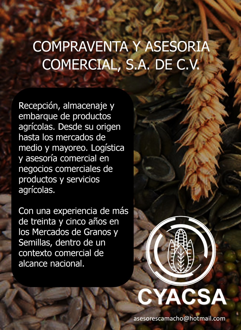  #CYACSA #AsesoresCamacho, #GranosySemillas