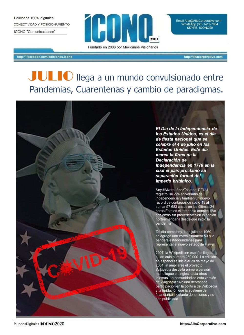 Mundos Digitales ICONO, Ediciones Julio 2020 #ForosDigitales #PeriodismoDigital